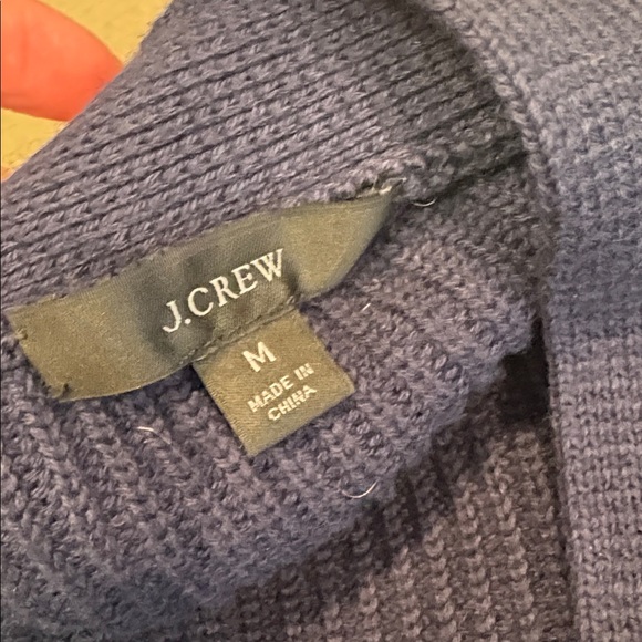 J. Crew Navy Women's Cardigan medium oversized chunky knit lagen look - Picture 2 of 4